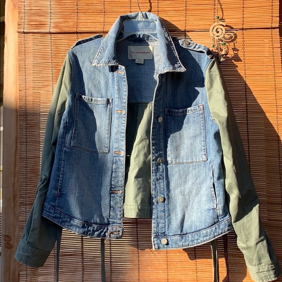 Pilcro Letterpress denim army jacket utility block - Picture 2 of 8